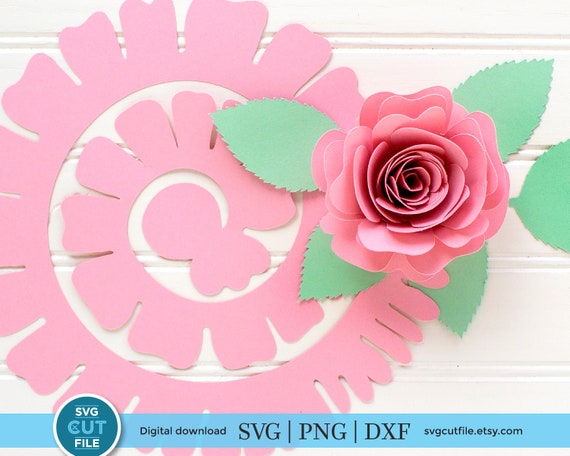 Download Rolled Rose Svg Rolled Flower Svg Rolled Paper Flowers Svg Etsy