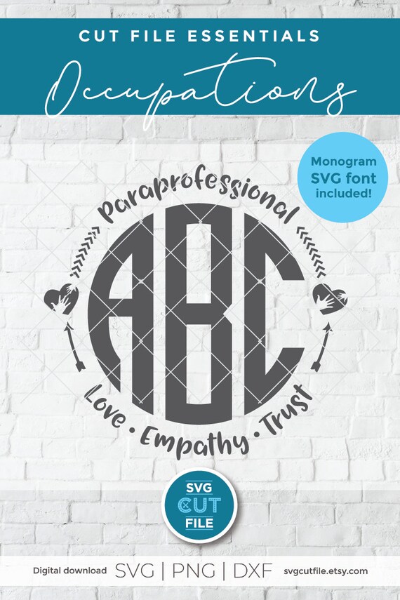 Download Paraprofessional Svg Para Svg Paraprofessional Monogram Svg Etsy