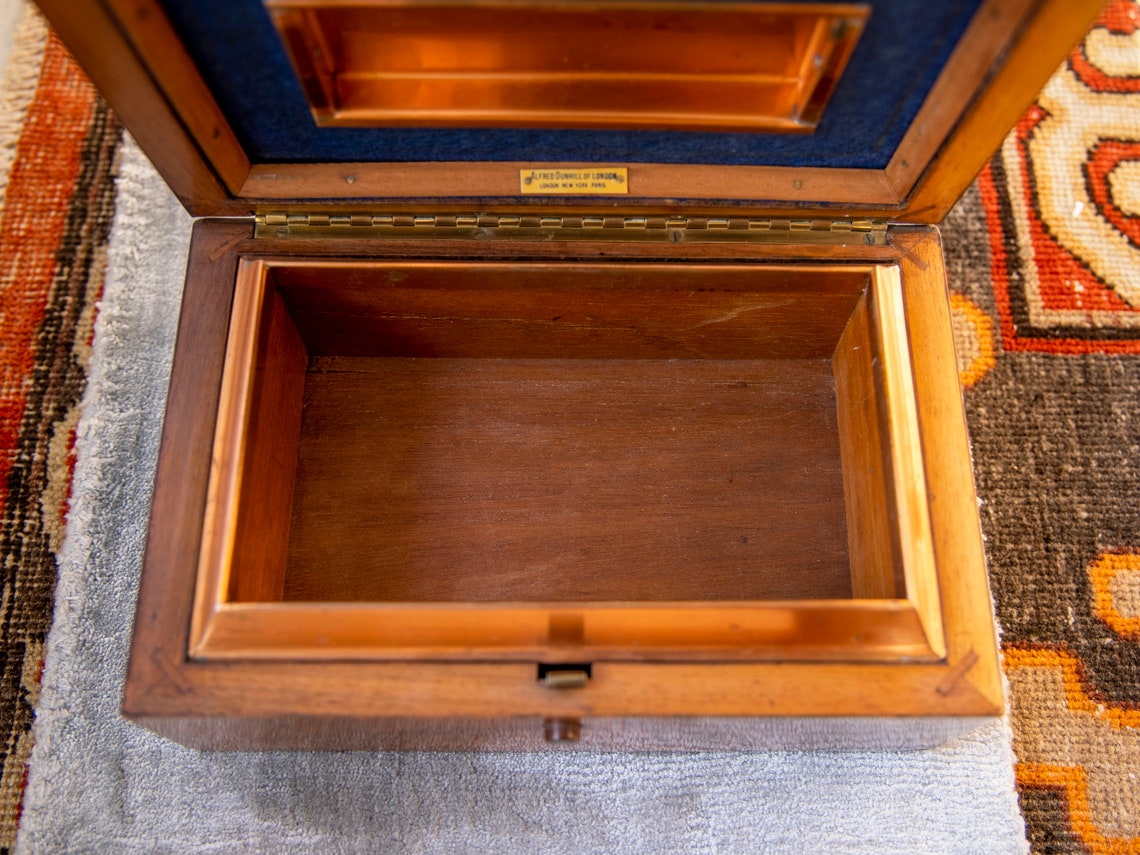 Vintage Alfred Dunhill London Wooden Humidor Cigar Box Etsy