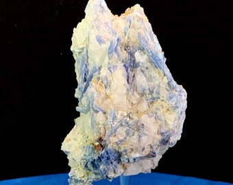 Natural Blue Kyanite on Metal Stand