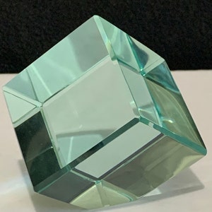 Mexico Aqua Volcanic Ash Glass Cube