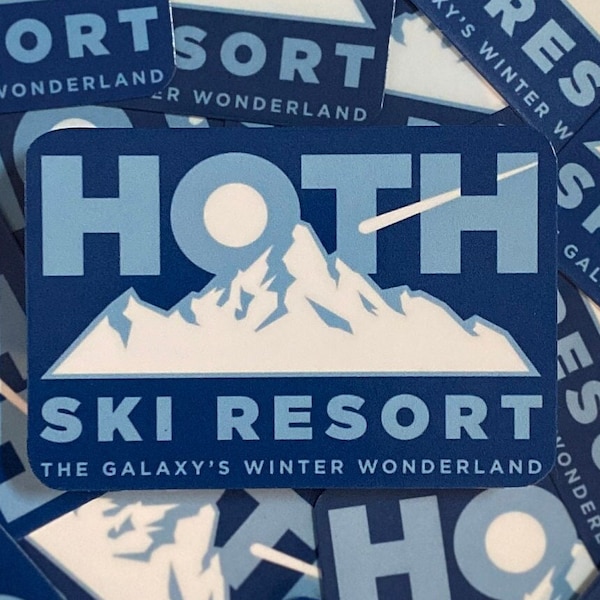 Sticker: Hoth Ski Resort, The Galaxy's Winter Wlnderland, Come Explore and Hang Out! Star Wars Sticker, Empire Strikes Back Decal