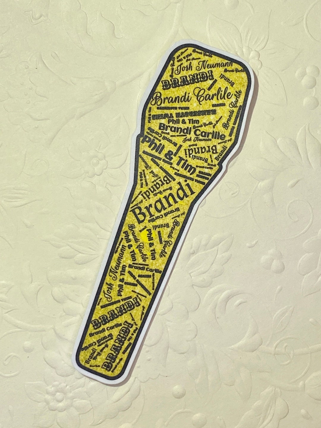 Sticker Brandi's Golden Mic Brandi Carlile Band Award Etsy