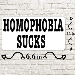 Homophobia Sucks Sticker: LGBTQIA+ Ally Gift