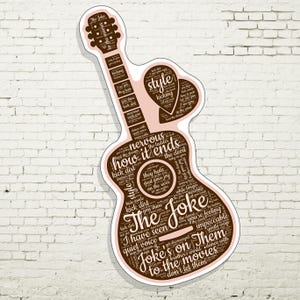 Brandi Carlile &#39;The Joke&#39; Lyrics Guitar Sticker - BCB Bramily Decal