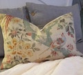 Linen.Birds.Greens.Floral.Summer Pillow Covers.Toss Pillows.Throw Pillows.Cushion Covers.Slipcovers.Home Decor.