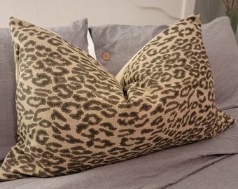 Lacefield Cheetah Ikat Steel.Brown Pillow Covers.Slipcovers.Cushion covers.toss Pillows.Throw Pillows.