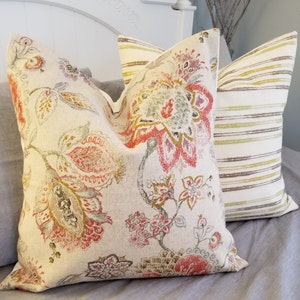 2 color options:Linen.Floral.Pillow overs.Toss Pillows.Throw Pillows.Cushion Covers.Slipcovers.Home Decor.Accent Pillows