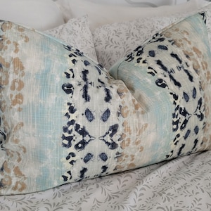 2 Color Options:Leopard Print Slub. Throw Pillows.Slipcover.Toss Pillows.Fall Decor. Navy and Beige.Animal Print
