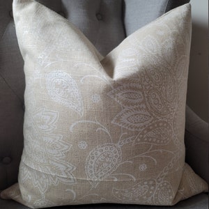 Robert Allen Shimmer Pearl in Natural. Linen.Toss Pillows.Throw Pillows.Slipcovers.