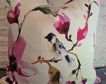 3 Color Options. Orchid Floral  Indigo Floral. Ethereal Floral. Bird Pillow Covers. Slipcovers. Pillowcase.