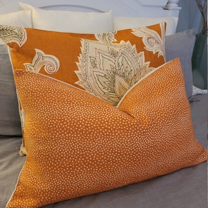 4 Color Options Woven Chenille Spot Stripe in Orange .Coral. Pillowcovers.slipcovers.Toss Pillows.Throw Pillows.Lumbar Pillows.Covers