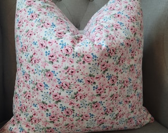 2 Choices: Lg Rose/Small Rose Florets.Pink/Blues Nursery,Teen,Children bedroom decor pillowcovers.Slipcovers.