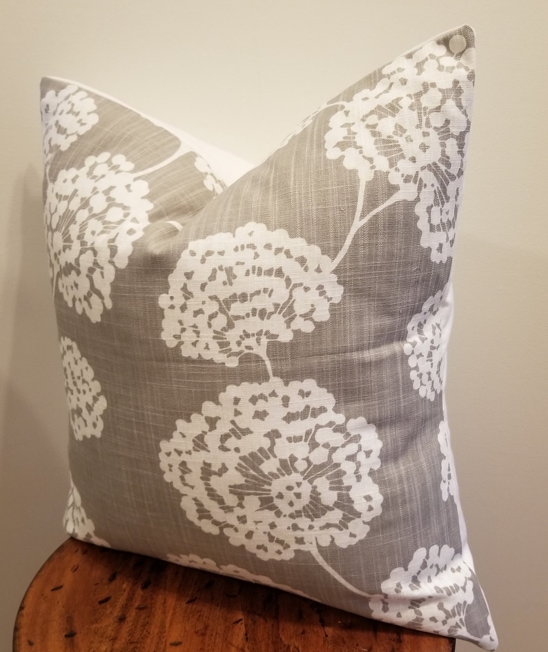 TOILE Stems.light Grey.pillow Covers.slipcovers.toss Etsy