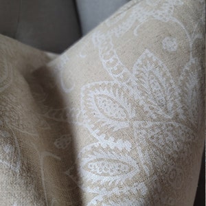 Robert Allen Shimmer Pearl in Natural. Linen.Toss Pillows.Throw Pillows.Slipcovers. image 2