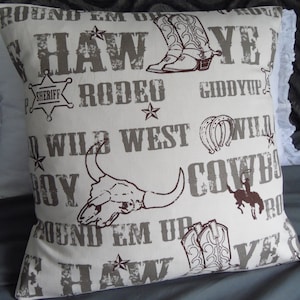 2 Pattern Choices. 4 Color Options. COWBOY Slipcovers. Pillowcase.Ranch.Cabin.Country.Boots.Rodeo.Cowgirl.Farmhouse.Rustic.Western Decor