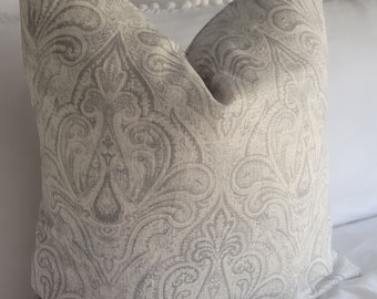P Kaufmann Linen Blend Grey Pillowcovers.Slipcovers. Accents. Gray. Grey.