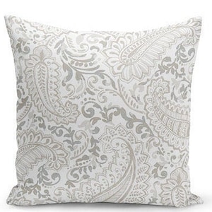 Shannon Ecru.Light Grey.Tan.White.Pillowcovers.slipcovers.Toss Pillows.Throw Pillows.Accent Pillows.Cushion Covers