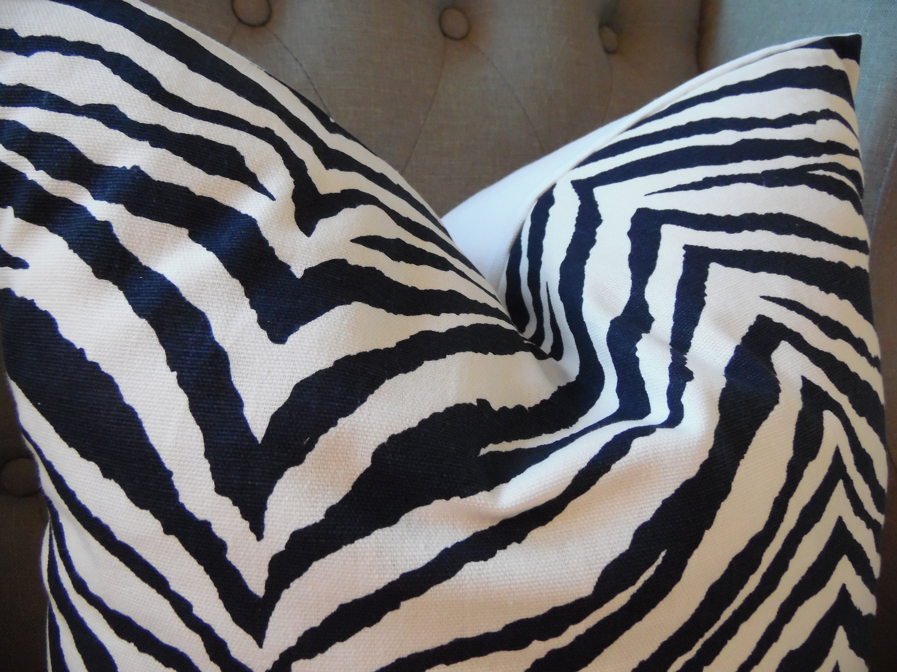 NAVY Zebra print.Toss Pillow.Covers.Slipcovers.Pillow Etsy