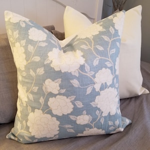 2 Color Options:Vern Yip Linen Floral.Pillowcovers.Slipcovers.Florals.Cushion Covers.Toss Pillows.Throw Pillows.Accent Pillows.