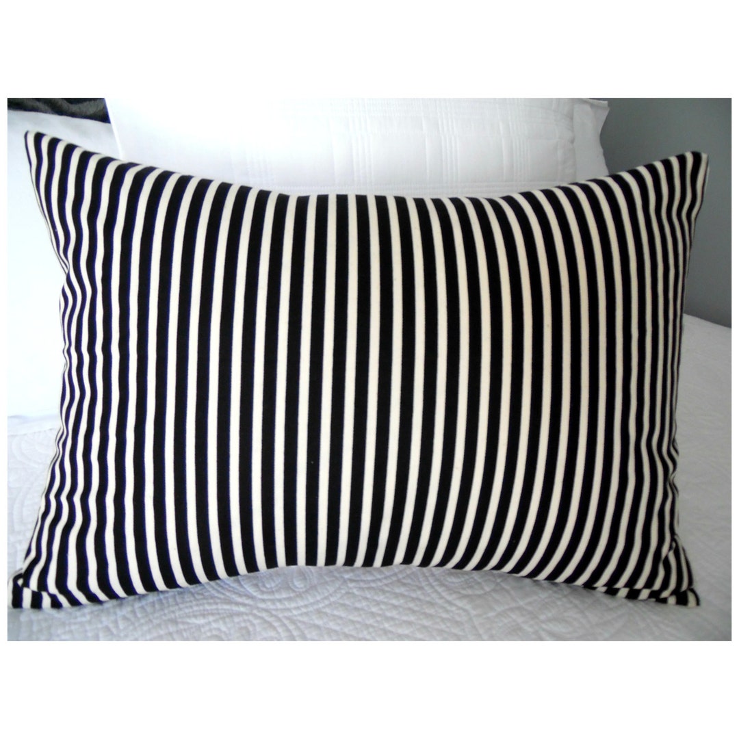 Stripes.black.natural.pillow Covers.slip Covers.modern.farmhouse
