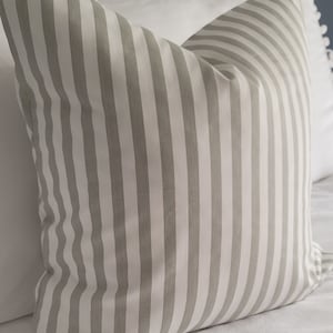 2 size/color options:Gray Stripe.Farmhouse Toss Pillow.Throw Pillow.Slipcovers.Pillow Covers.Grey and White.Home Decor Pillow.Accent Pillows
