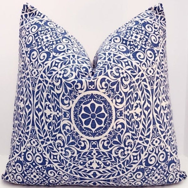 Indigo.Farmhouse Toss Pillows.Throw Pillows.Slipcovers.Cushion Covers.Pillow Covers.Blues.Modern Farmhouse Decor.Cottage.