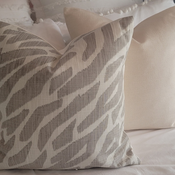 Zebra grey and white Pillowcovers.Throw pillows.Animal Prints.Nursery Decor.Kids.Children.Adult.Decor