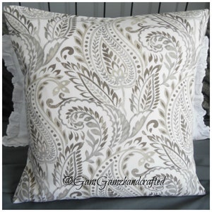 Algura Pillow Cover.Slipcover.Toss Pillows.Accent Pillow.Throw Pillows.Shades of Grey.Gray.Cushion Covers.Farmhouse Decor Accents.Home Decor