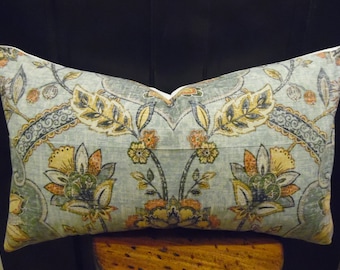2 Color Options Floral Pillow Covers.Slipcovers.Cushion Covers.Toss Pillows.Throw Pillows.Fall Florals. Persian Blue