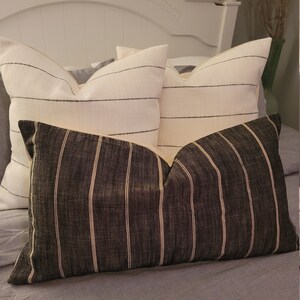 2 Color options:  Woven Farmhouse Red or Black /Natural Stripe. Farmhouse.Pillowcovers.Toss Pillows.Throw Pillows.Accent Pillows.Slipcovers.