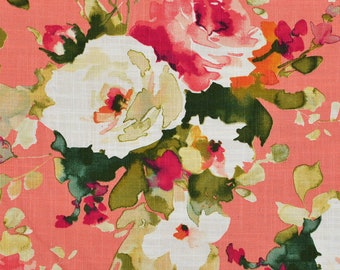 Covington Mimi CORALLINE floral Linen Blend Pillowcovers.Slipcovers.Accent Pillows.Toss Pillows.Throw Pillows.