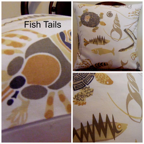 CLEARANCE.Fish Tail.Pillow Covers.Turtle Pillow.Crab Pillows.Slip Covers.Sea Life Pillow Covers.Ocean LIfe Toss Pillows.Home Decor Pillow