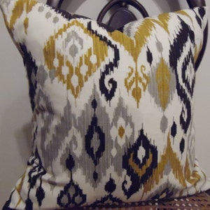 IKAT.Fall Decor Pillow.Gold.Grey.Black.Off White.Slipcover.Home Decor.