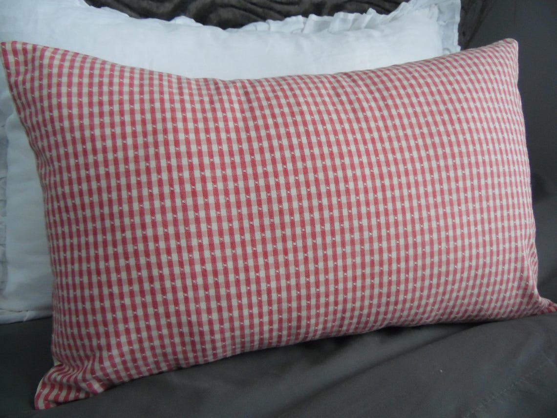 Laurel Check.red/cream.check Pillow Cover.red Etsy