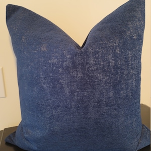 Navy Chenille Pillowcovers.Slipcovers.Accents
