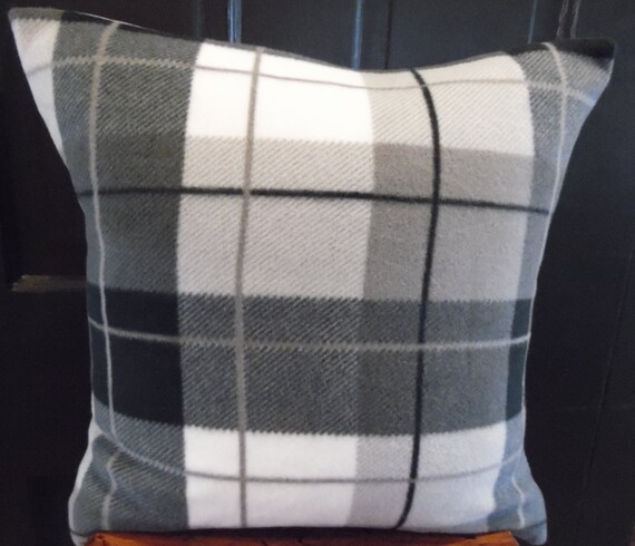 3 Patterns Fleece 18 X 18 Blizzard Fleece Plaid Pillow Etsy