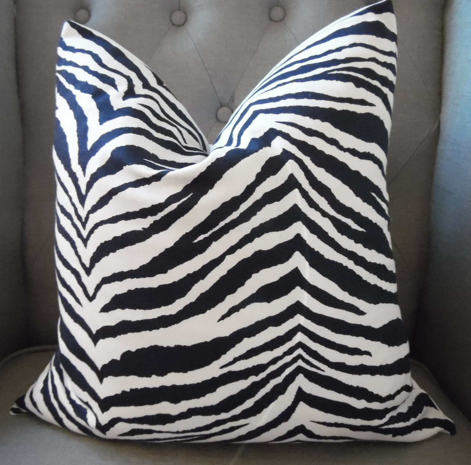 NAVY Zebra Print.toss Pillow.covers.slipcovers.pillow Etsy