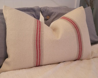 3 Color Options: Heavy Weight Stof France Holiday woven stripe.Christmas.Toss Pillows.Lumbar Pillows.Slipcovers.Throw pillows.