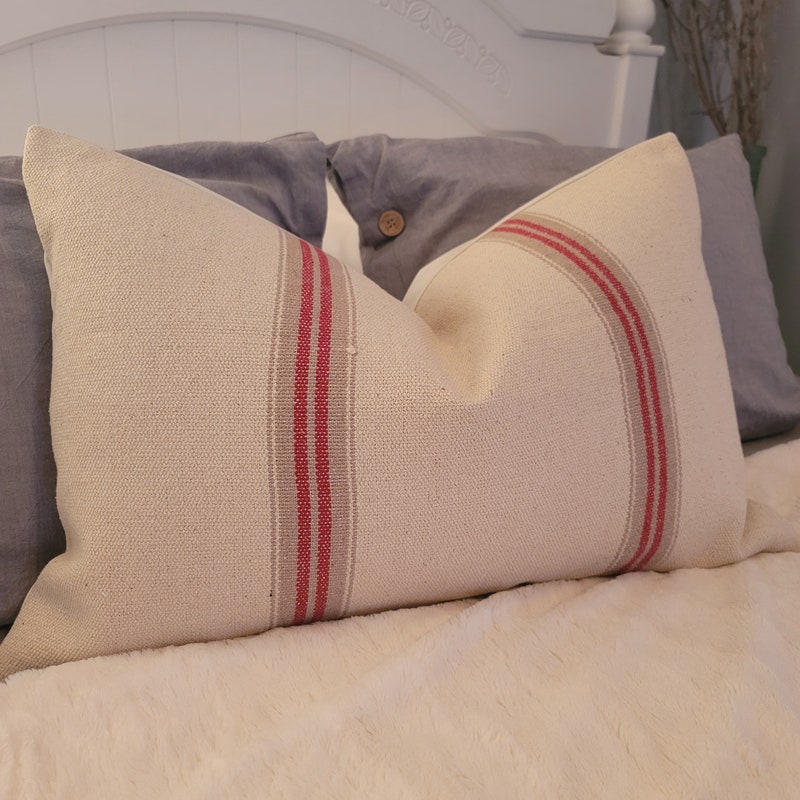 Double-Sided Striped Silk Lumbar Pillow main image 1
