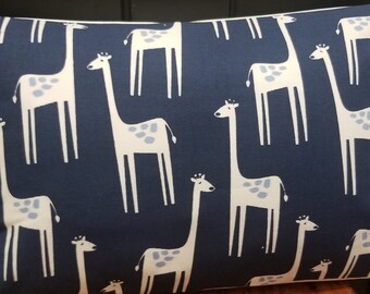 Giraffe.Navy.Grey.Nursery Decor.Pillow Covers.Toss Pillows.Throw Pillows.Baby Shower Gifts.Childs Bedroom.