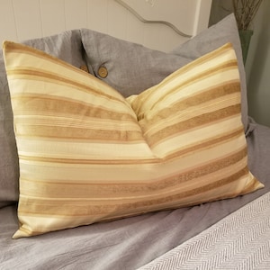 Robert Allen Chenille Stripe in Naturals.Pillowcovers.Slipcovers.Accent Pillows.