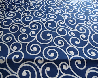 Fodera per cuscino da esterno con motivo a spirale blu: decorazione per patio