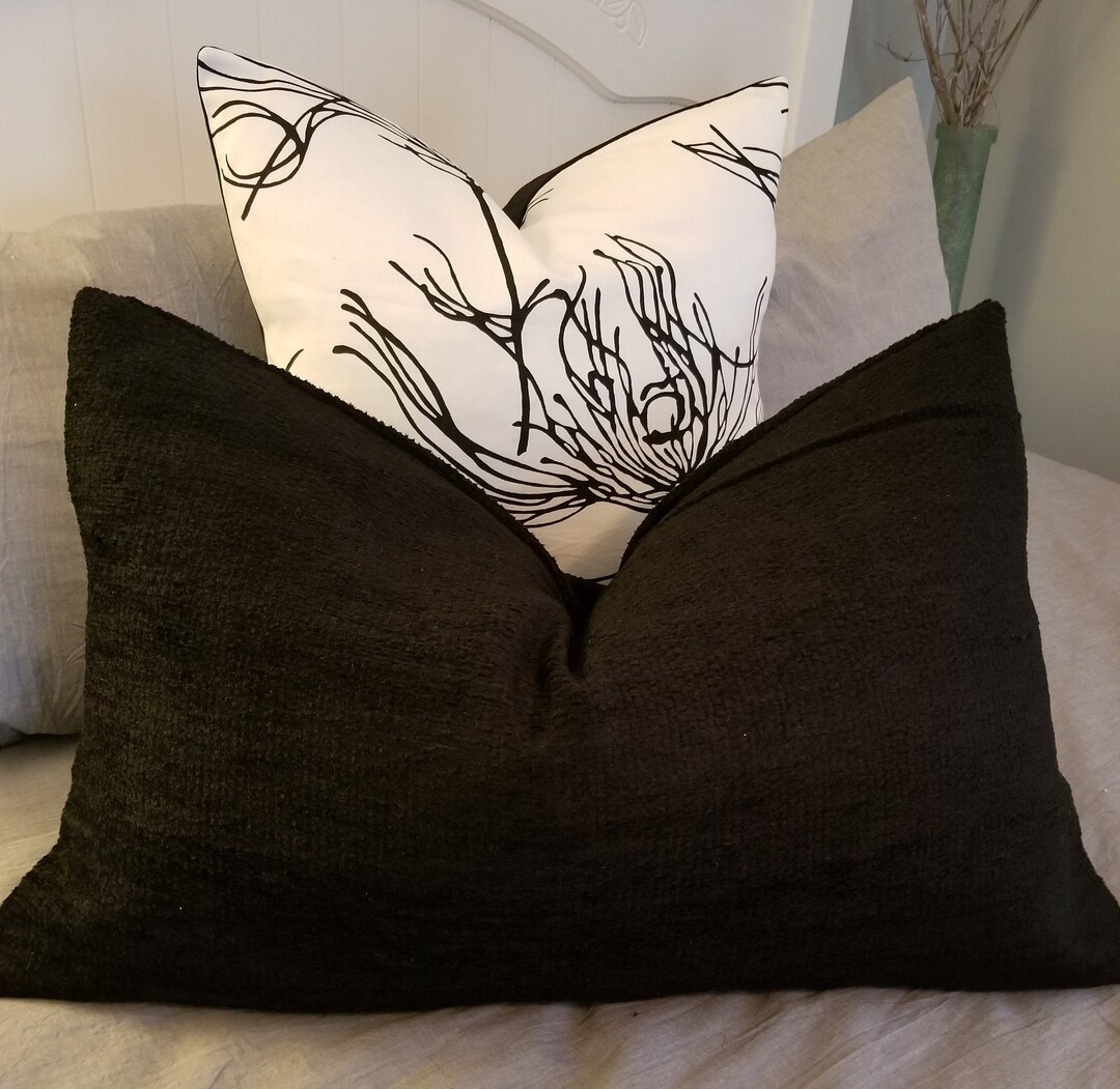 Royal Night Sky Black Chenille.lumbar Pillows.accent Pillows.blacks. Etsy