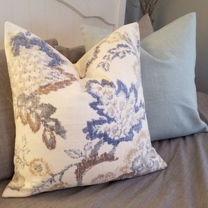 2 Color Options:Vintage Floral.Muted Floral.Blues.Grey/Muted Gold.Cream.Pillow Covers.Slipcovers.Toss Pillows.Throw Pillows.Accent Pillows.