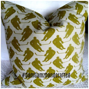 Hockey.ManCave.Boys Room.Girls Room.Sports.Ice Hockey.Street Hockey.Pillow Cover.Slipcovers.Toss Pillows.Sports.Throw Pillow.Accent Pillow