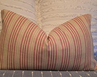 pomegranate Stripe Pillow Cover. Pillowcase. Slipcovers