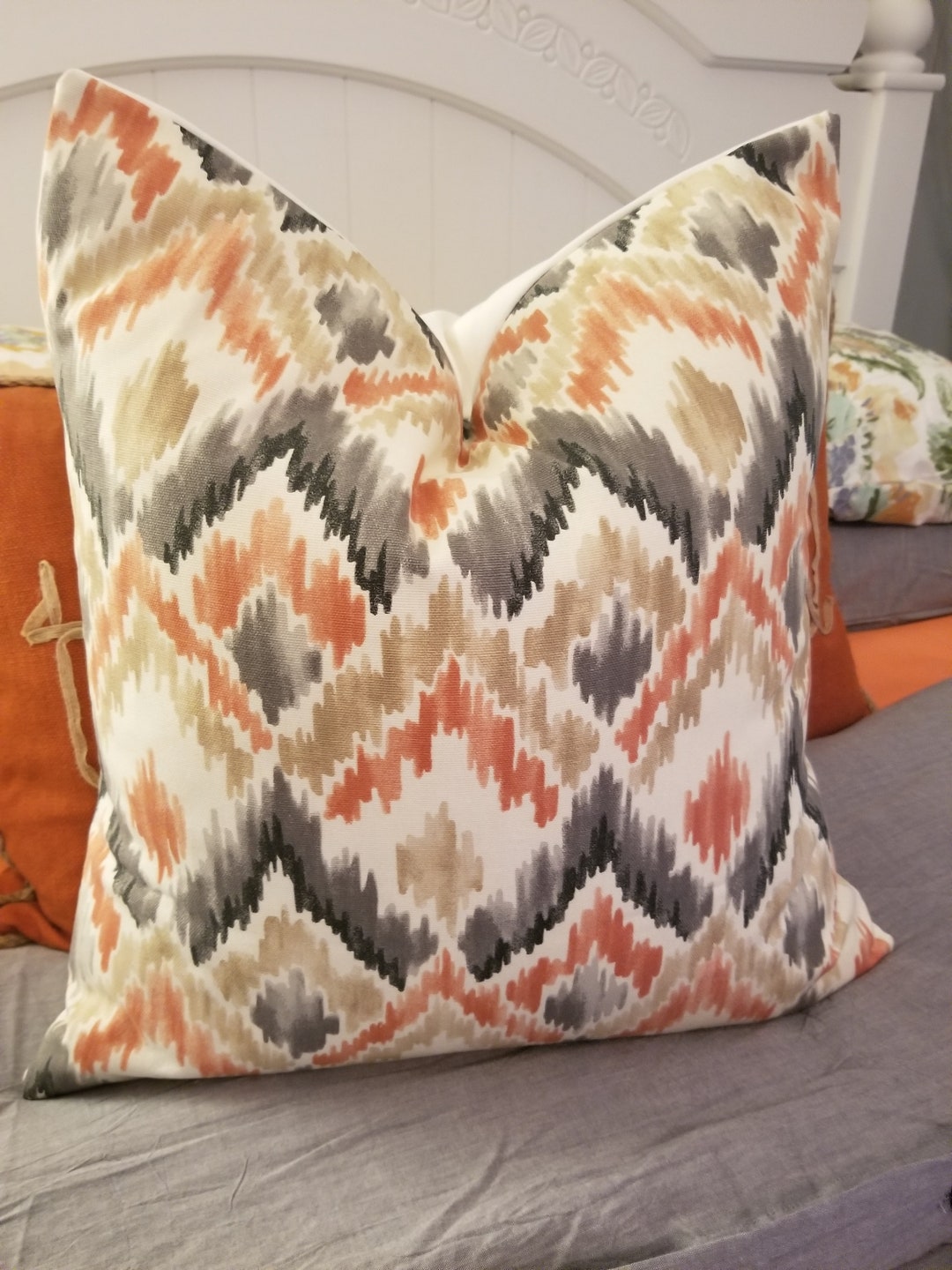Sainsbury Panorama Cloud Ikat.pillow Cover.slipcovers.toss Etsy