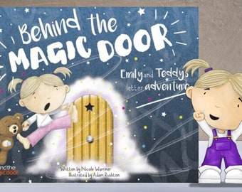 Personalised Children's Book, Behind the Magic Door, Ideal Gift, Baby Gift, Newborn Gift, Keepsake, Story Book, SAME DAY PROCESSING