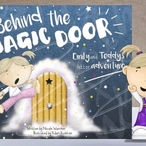 Personalised Children's Book, Behind the Magic Door, Ideal Gift, Baby Gift, Newborn Gift, Keepsake, Story Book, SAME DAY PROCESSING